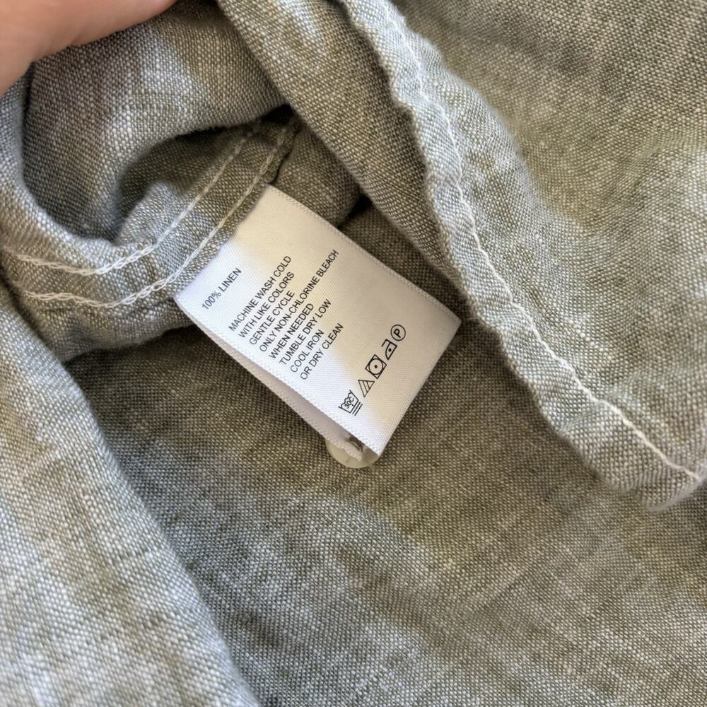 Tommy Bahama Relax Mens Long Sleeve 100% Linen Button Up Shirt Size L Brown - Picture 10 of 11